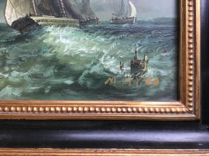 Niet of onleesbaar gesigneerd - Drie zeilschepen kopen? Bied vanaf 1!