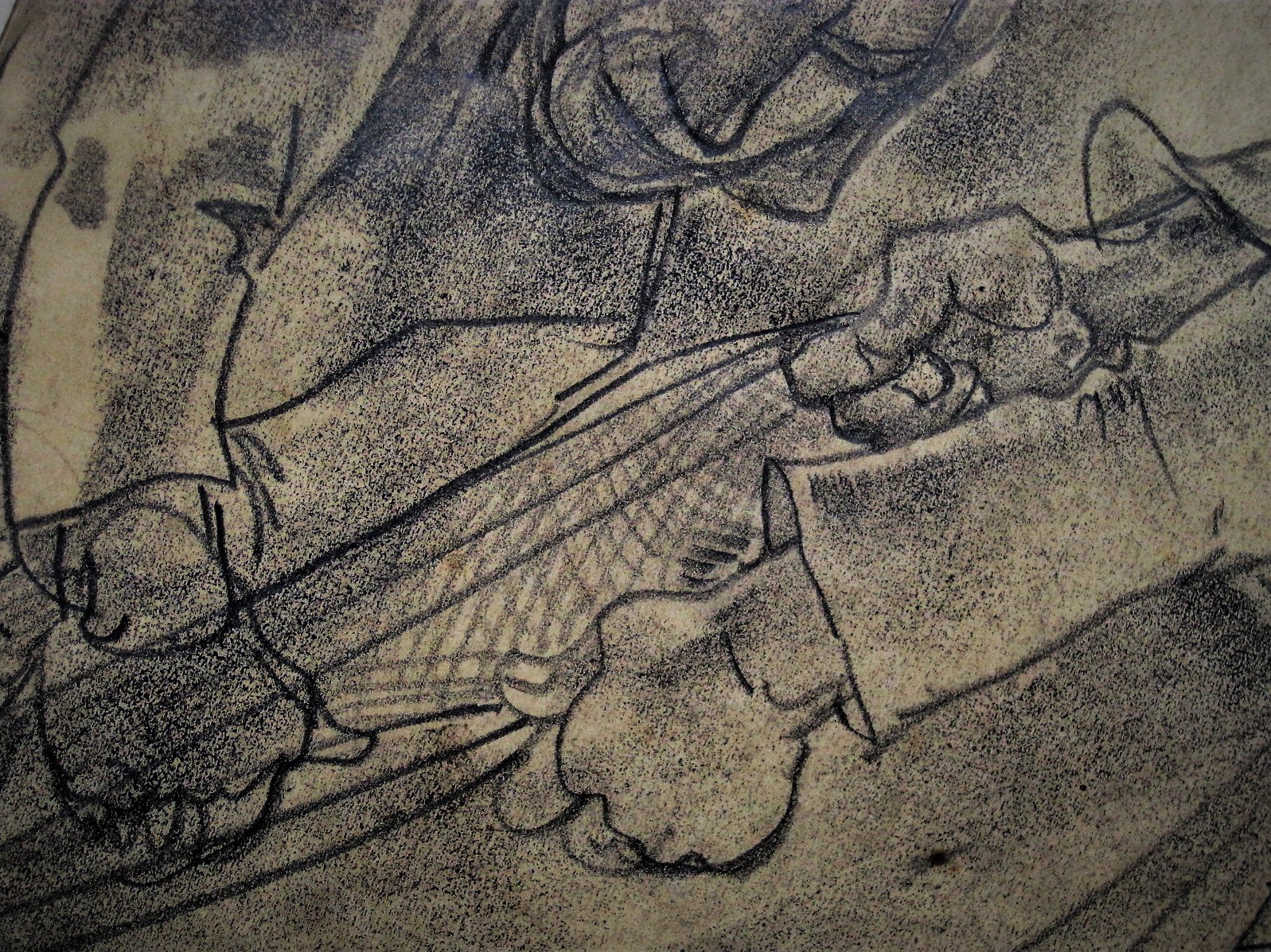 Willem van den Berg - ZELDZAAM! vroege houtskooltekening "Scheveningen -Vissers halen vangst binnen" kopen? Bied vanaf 1!