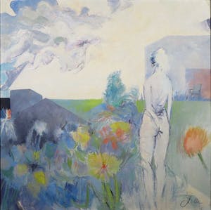 Franscz Witte - Olieverf op doek, Mijmeringen, op eigen benen gaan staan - Ingelijst (Groot) kopen? Bied vanaf 10!