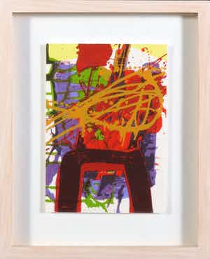 Arty Grimm - Litho, Abstracte compositie verkocht voor € 1!