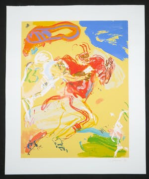 Jan van Diemen - Zeefdruk, American Football kopen? Bied vanaf 1!