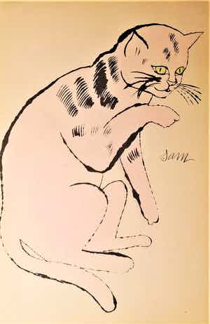 Andy Warhol - SAM, 1954 verkocht voor € 3400!