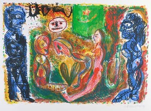 Rik van Iersel - Litho, Nachtelijke ontmoeting kopen? Bied vanaf 1!