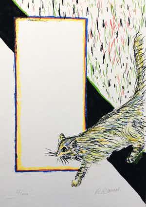 Roger Raveel - zeefdruk ‘Felix Vulgaris’ - 2010 - oplage 100 verkocht voor € 575!