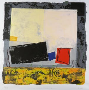 Jos Verwiel - Zeefdruk, Table I - Ingelijst kopen? Bied vanaf 50!