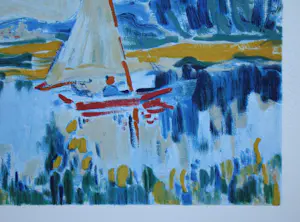 Buy Maurice de Vlaminck - Voile sur le lac - 1973 - Kleuren lithografie? Bid from 80!