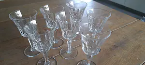 Val-Saint-Lambert - 6 mooie kristallen St. Lambert glazen. kopen? Bied vanaf 300!
