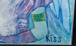Kiss Riemvis - Olieverf op doek, z.t. Fantasy Elf (let op kleur) kopen? Bied vanaf 10!