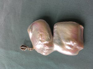 1e gehalte Zilver - hanger met witte barok vorm cultivé zoetwaterparel kopen? Bied vanaf 15!