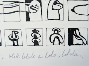 Jan Snoeck - in 1974 gemaakte grote zeefdruk "klik,klak en lolo, lolola" bep. oplage (60) kopen? Bied vanaf 46!