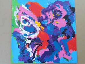 Karel Appel - COBRA-ABSTRACTIE / KLEURZEEFDRUK / 50x50cm / SIG / 1977 kopen? Bied vanaf 550!