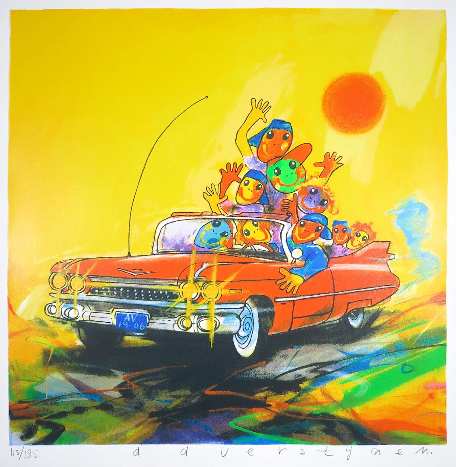 Ad Verstijnen - Zeefdruk, Cadillac kopen? Bied vanaf 1!