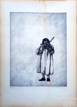 Don Englander - Violiste 12/20 - vrolijke ets kopen? Bied vanaf 35!