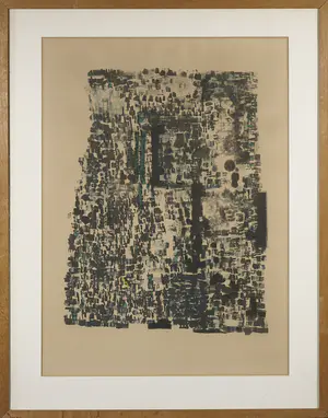 Maria Elena Vieira da Silva - Litho, Zonder titel - Ingelijst kopen? Bied vanaf 350!