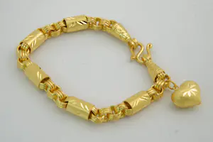 50 - Hoog gehalte 22Krt geel-gouden schakel armband -met grote harthanger kaufen? Bieten Sie von 780!