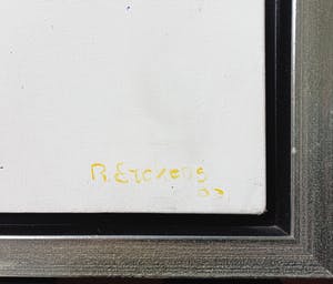 Ria Erckens - Abstracte compositie, acrylverf op doek (zeer groot, mooi ingelijst) kopen? Bied vanaf 350!