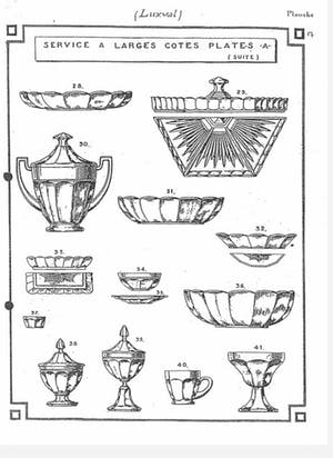 Val-Saint-Lambert - Luxval - Art deco compotier Noémie - Rosaline kleur - 1935 kopen? Bied vanaf 1!