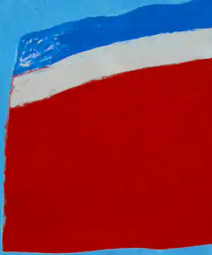 Jef Diederen - Olieverf op doek: vlag - 1979 verkauft für € 1995!