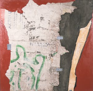 Ageeth Leemkuil - Acryl en collage op doek, Compositie 190 kopen? Bied vanaf 1!