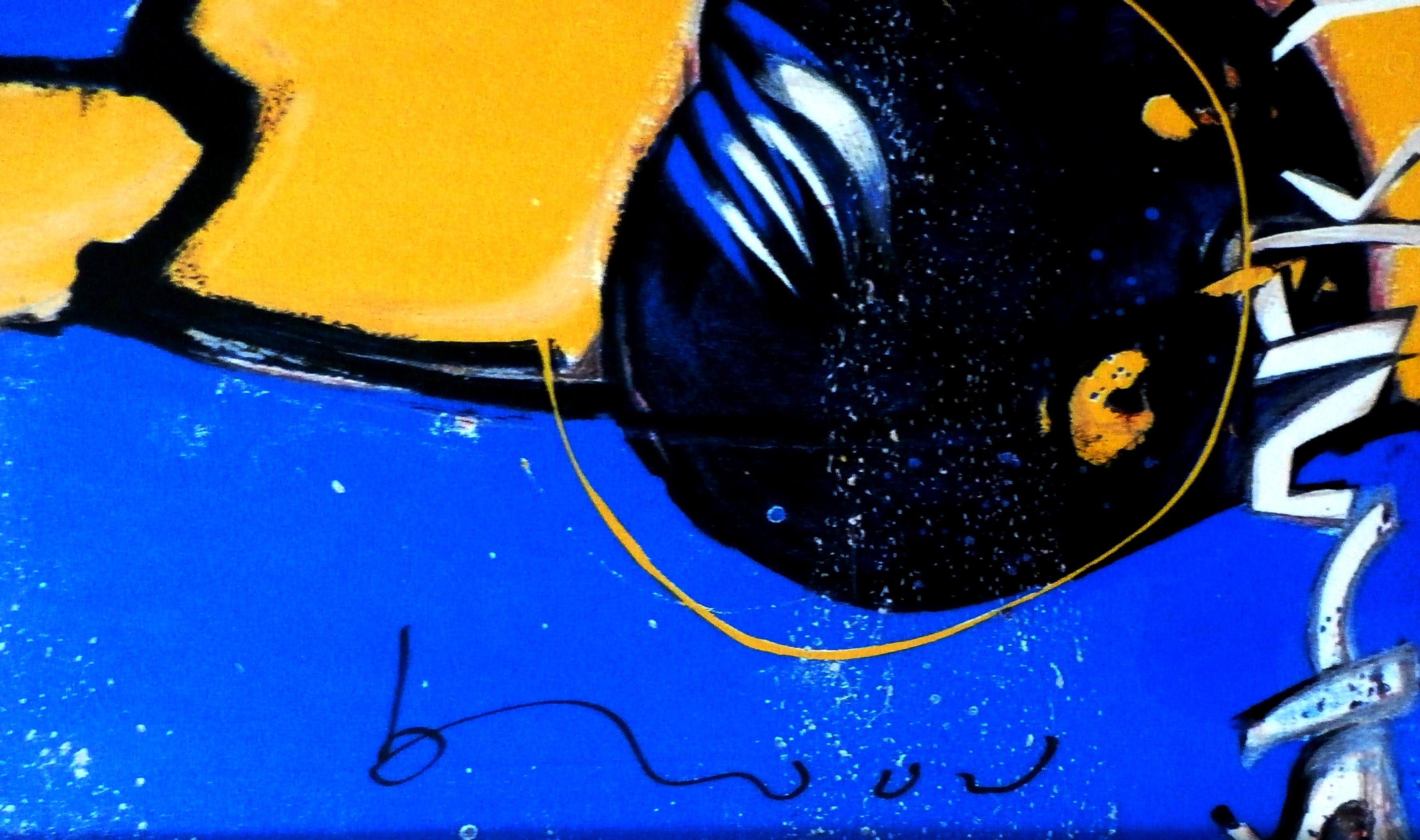 Herman Brood - ingelijste zeefdruk: de basgitarist kopen? Bied vanaf 299!