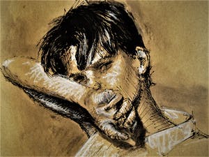 Niet of onleesbaar gesigneerd - Fraaie gemengde techniek "portret van jonge jongen" mooi ingelijst! kopen? Bied vanaf 1!