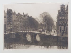 Willem Witsen - Amsterdams stadsgezicht met gracht en brug. kopen? Bied vanaf 30!