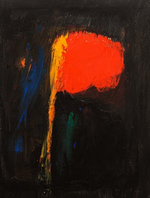 Eugene Brands - Drapeau rouge, gemengde techniek op dik papier (laatste keer!) kopen? Bied vanaf 995!