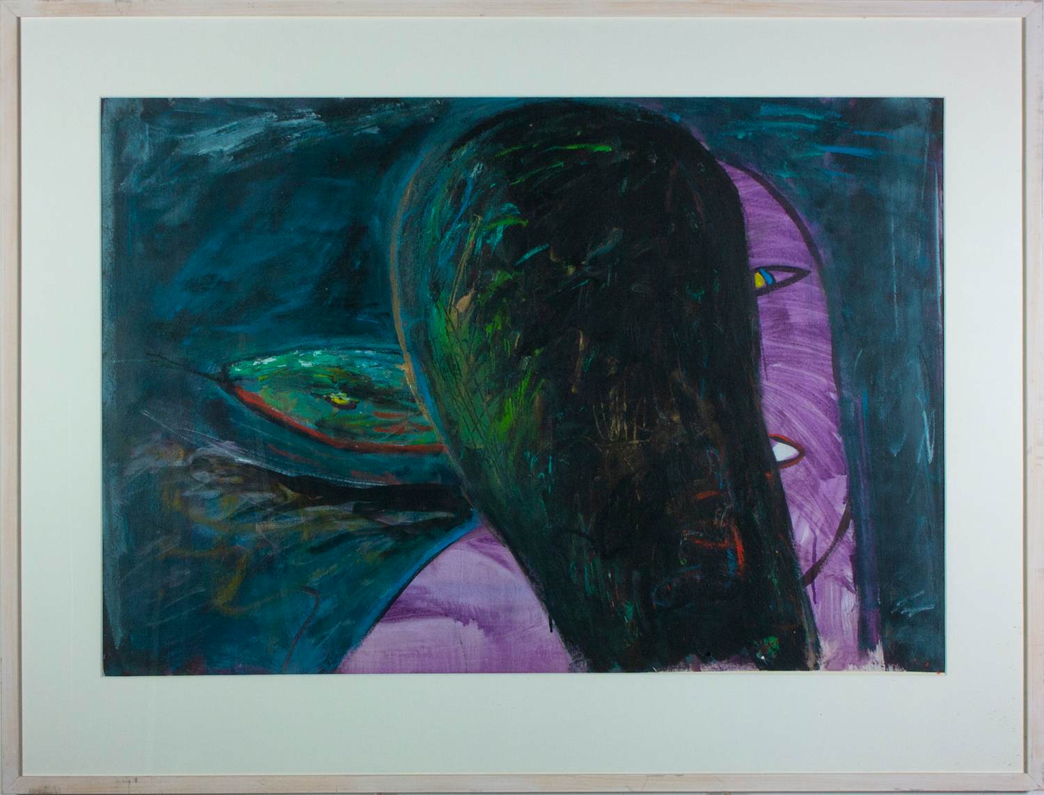 Elizabeth de Vaal - Gouache, Vrouw/slang - Ingelijst (Groot) kopen? Bied vanaf 80!