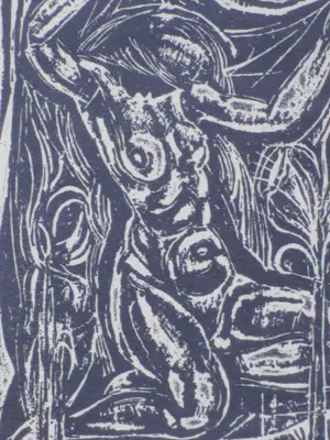 Johan Dijkstra - Naakt onder sluier - Houtsnede kopen? Bied vanaf 80!