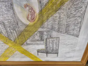 Jacob Zekveld - Excentrisch kruis met interieur. In de spiegel wellicht de komeet van Kidney kopen? Bied vanaf 20!