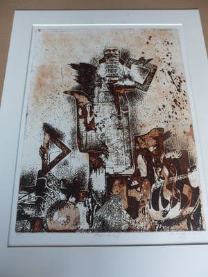 Niet of onleesbaar gesigneerd - Ets, titel : "Herinnering I kopen? Bied vanaf 1!