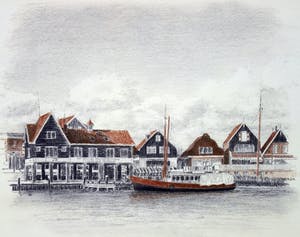 Frans Room - Lot van 15 originele tekeningen - Bakens en boeien Noord-Holland en IJsselmeer kopen? Bied vanaf 150!