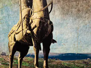 Annemarie Petri - Magnifieke gemengde techniek (o.a.collage) "de Krijger" - handgesigneerd -1999 kopen? Bied vanaf 20!