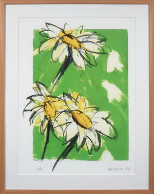Ellen Meuwese - Giclée, Margrieten - Ingelijst kopen? Bied vanaf 1!
