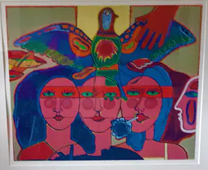 Corneille - 'Les 3 Grâces' (groot werk), mooi gelijst kopen? Bied vanaf 1100!