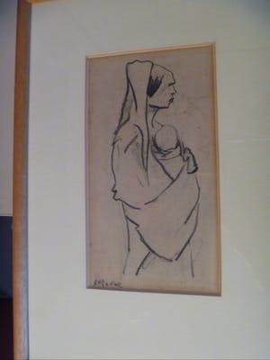 Buy Herman Gouwe - maternite : originele tekening van moeder met baby? Bid from 170!