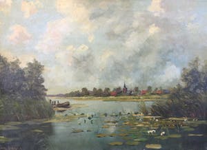 Toon Verplak - C5025, Plasgezicht met waterlelies kopen? Bied vanaf 100!