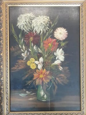 Niet of onleesbaar gesigneerd - Bloemstilleven (19e eeuw) kopen? Bied vanaf 1!