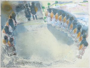 Stanislaw Lewkowicz - Handbewerkte litho, (...) Rose - Ingelijst kopen? Bied vanaf 1!