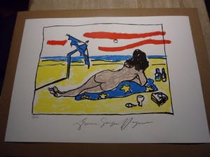 Buy Espen Hagen - Zeefdruk, "Beach ".? Bid from 40!