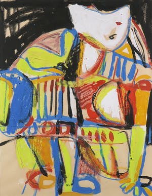 Alexander Theo van Ravenswaaij - Gouache, Distant drum - Ingelijst kopen? Bied vanaf 60!