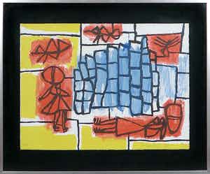 Corneille - Zeefdruk, Zonder titel, Ingelijst verkocht voor € 200!