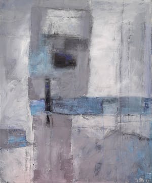 Jan van der Ster - Abstracte compositie, acrylverf op doek (ingelijst, groot) kopen? Bied vanaf 395!