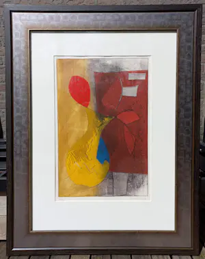 Duck Sung Kang - Semi-abstract stilleven, aquatint ets (mooi ingelijst) kopen? Bied vanaf 95!