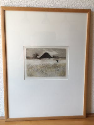 Mart Kempers - Schaatser in landschap kopen? Bied vanaf 50!