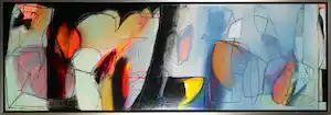 Pieter Vermeulen - Acryl op doek, Dorpsgezicht - Ingelijst (Zeer groot) verkauft für € 335!