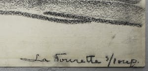 Niet of onleesbaar gesigneerd - krijttekening - Tourrettes-sur-Loup ( Frankrijk) kopen? Bied vanaf 1!