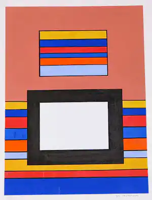 Guy Vandenbranden - Zeefdruk op geschept papier, Construction vendu pour 70€ !