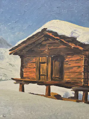 Fons Verstraeten - Berglandschap. Sneeuw. Mont Blanc? Matterhorn? kopen? Bied vanaf 299!