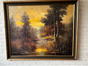 Jan Bevort - Doorkijkje vennetje met bosgezicht, Bergen N-H kopen? Bied vanaf 400!